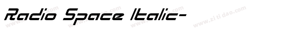 Radio Space Italic字体转换